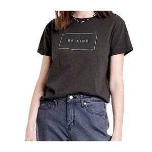 DOE BE KIND Black Short Sleeve Women’s T Shirt X Small XS NWT